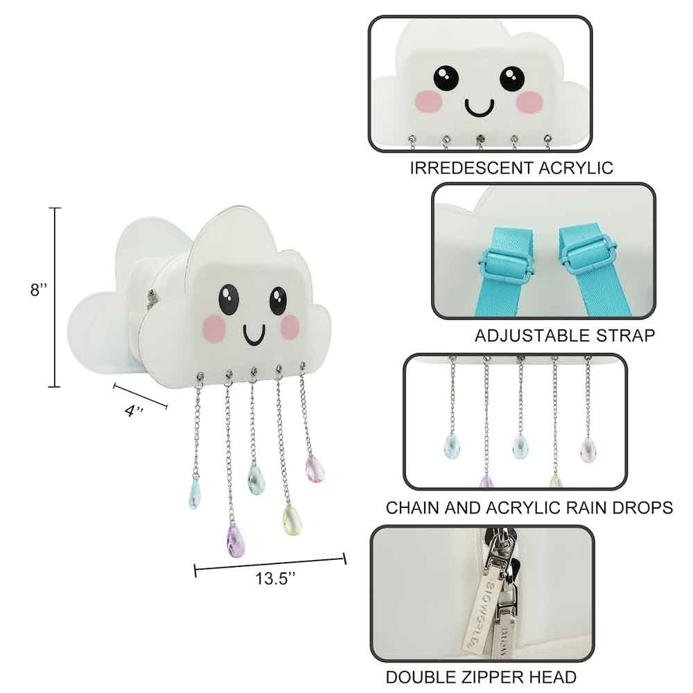 Cloud Shaped Clear Mini Backpack