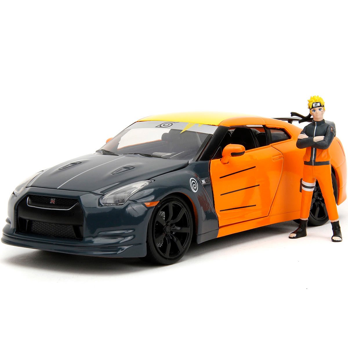 Hollywood Rides Naruto 2009 Nissan GT-R R35 1:24 Scale Die-Cast Metal Vehicle with Figure