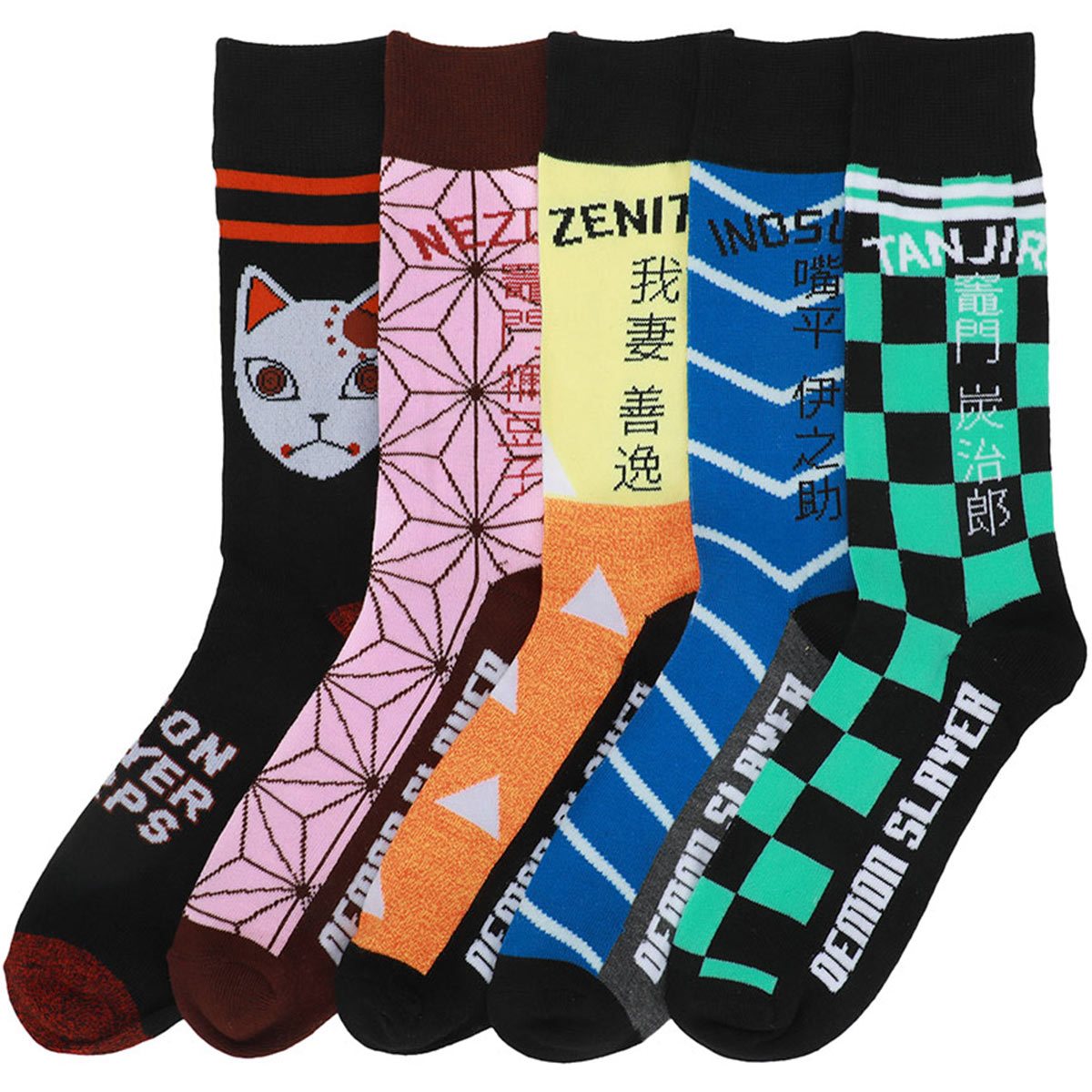 Demon Slayer - Patterns Crew Sock 5-Pack