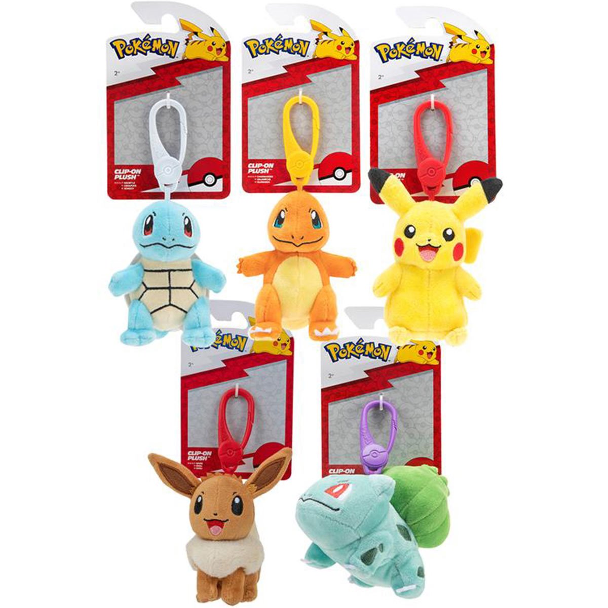 Pokémon - Plush 3 1/2-Inch Clip-On
