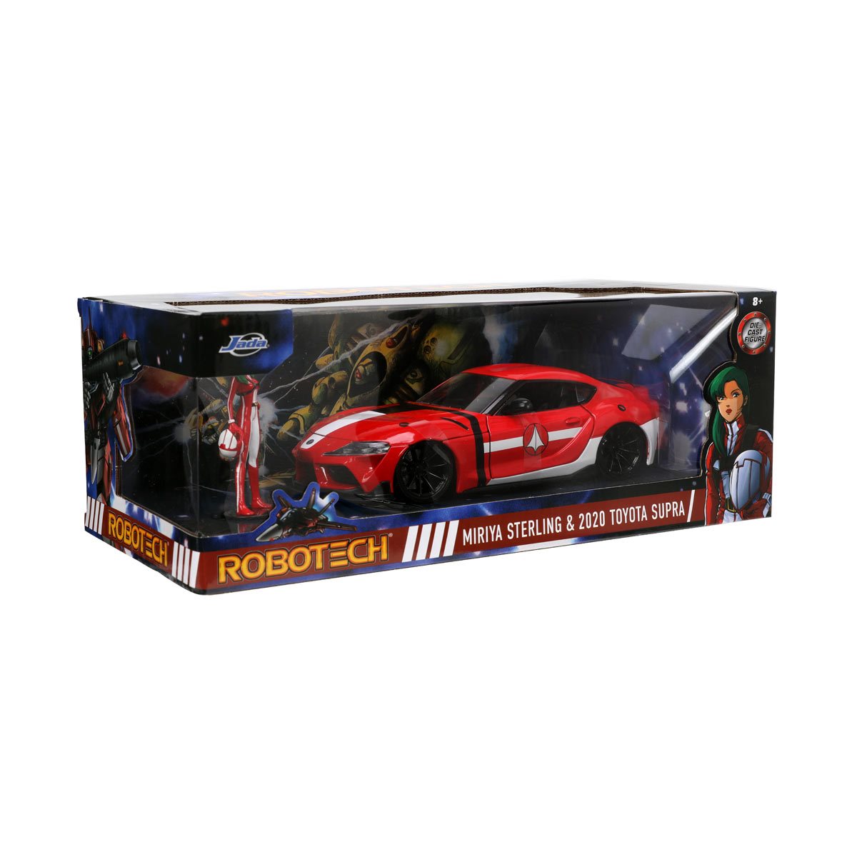 Robotech Hollywood Rides 2020 Toyota Supra 1:24 Scale Die-Cast Metal Vehicle with Miriya Sterling Figure