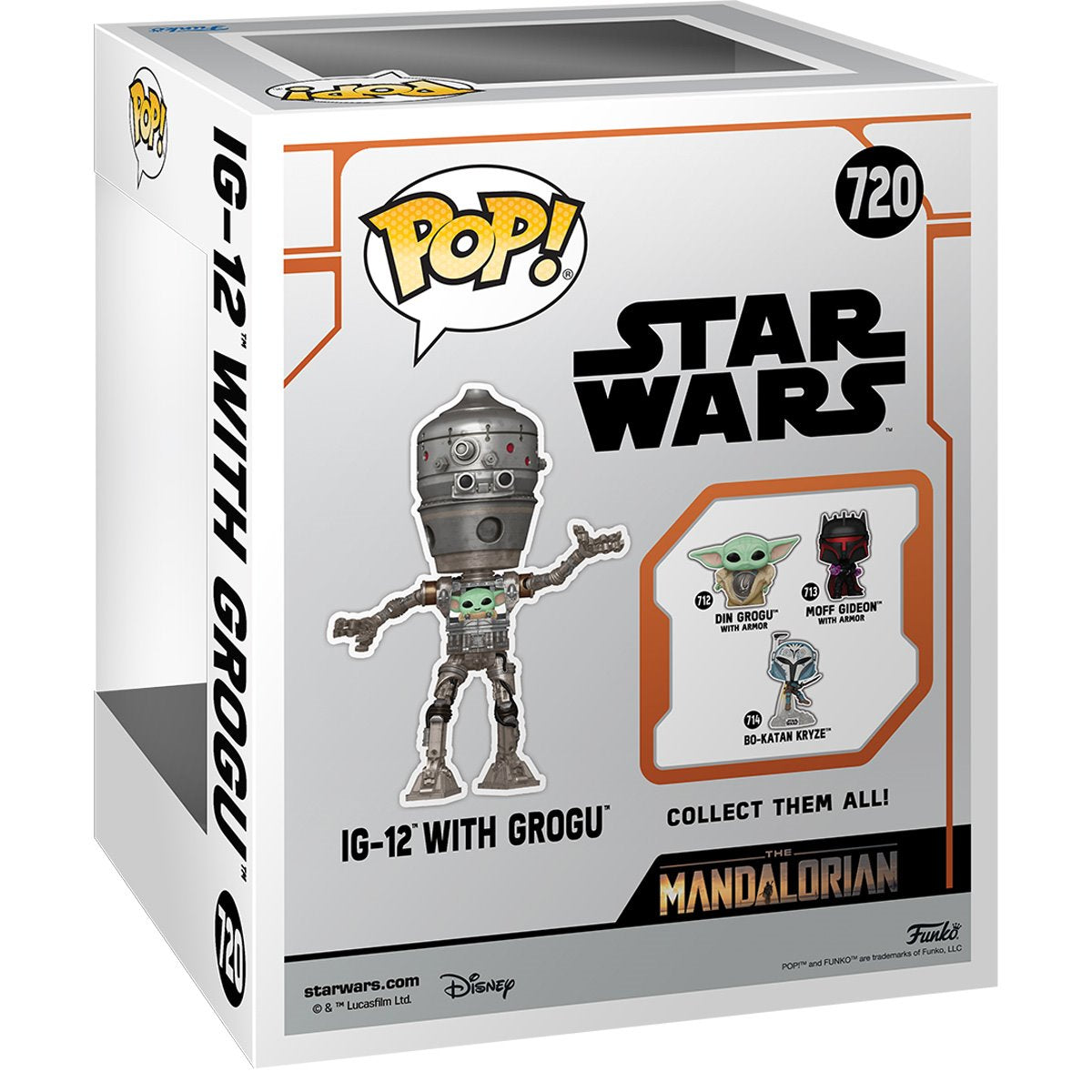 POP! Star Wars: The Mandalorian IG-12 with Grogu