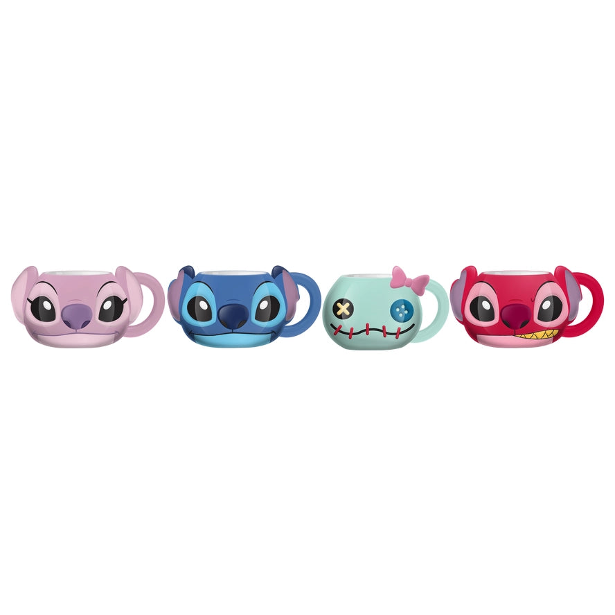 Lilo & Stitch 4pc Sculpted Ceramic Mini Mug Set