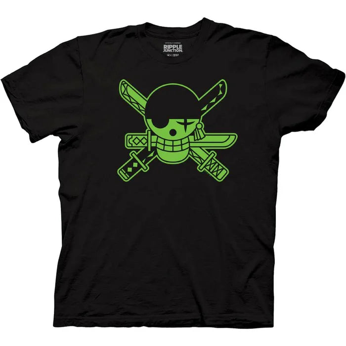 One Piece: Neon Zoro Pirate Symbol T-Shirt