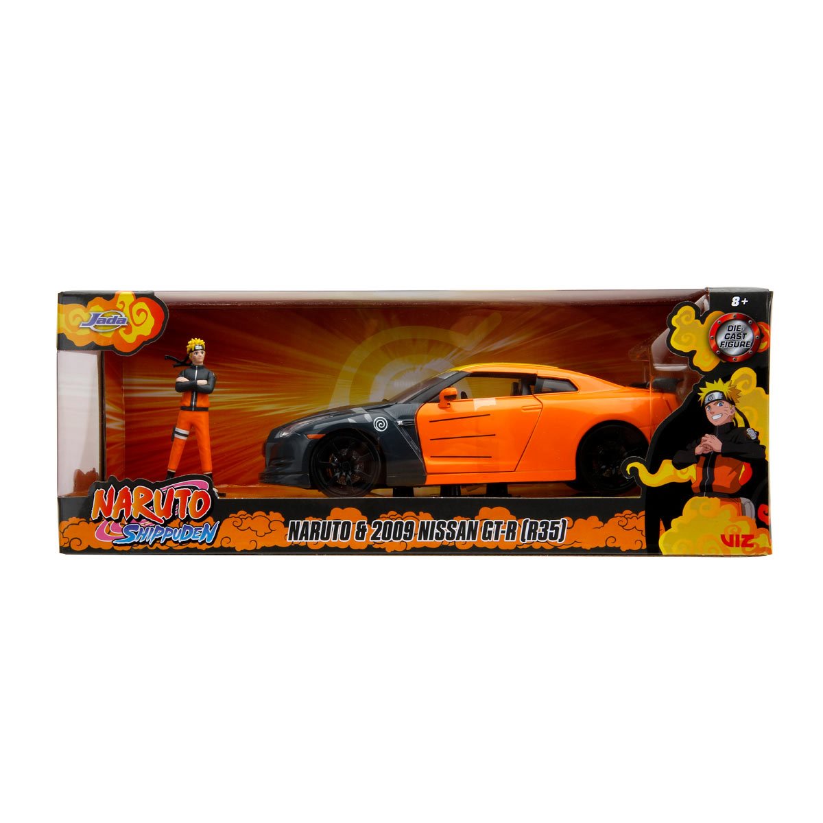 Hollywood Rides Naruto 2009 Nissan GT-R R35 1:24 Scale Die-Cast Metal Vehicle with Figure