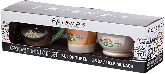 Friends Central Perk 3pc Ceramic Sculpted Mini Cup Set