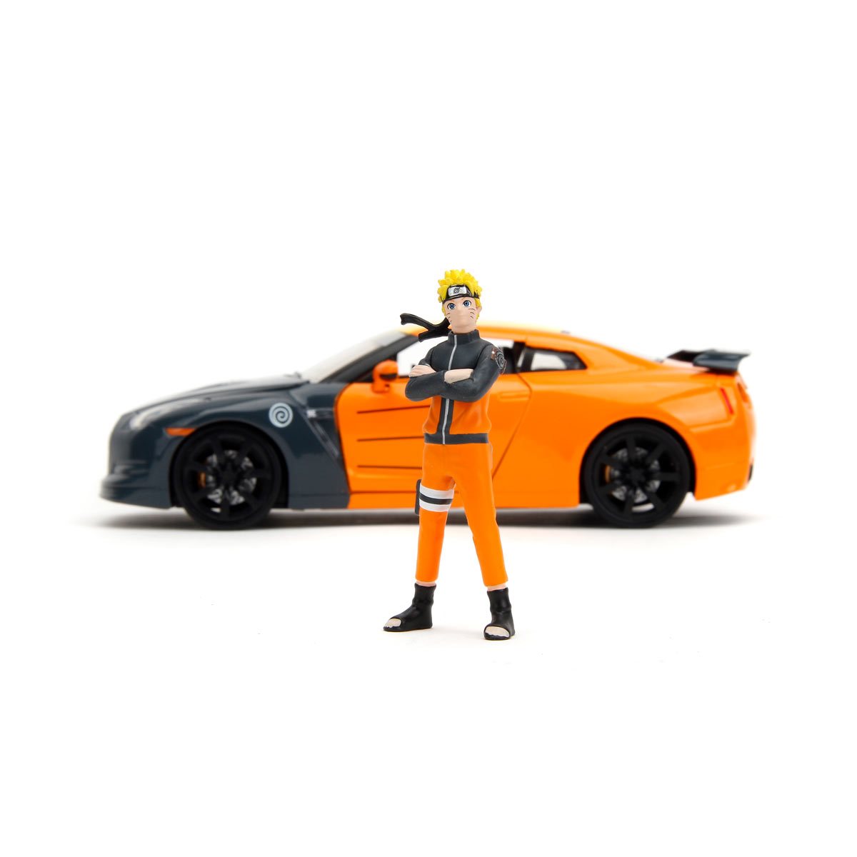 Hollywood Rides Naruto 2009 Nissan GT-R R35 1:24 Scale Die-Cast Metal Vehicle with Figure