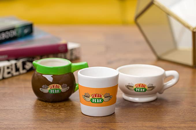 Friends Central Perk 3pc Ceramic Sculpted Mini Cup Set