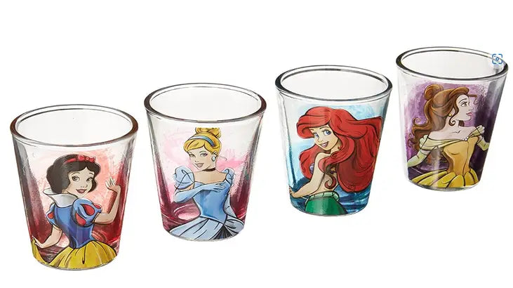 Disney Princess 18 oz. Contour Glass 4-Pack