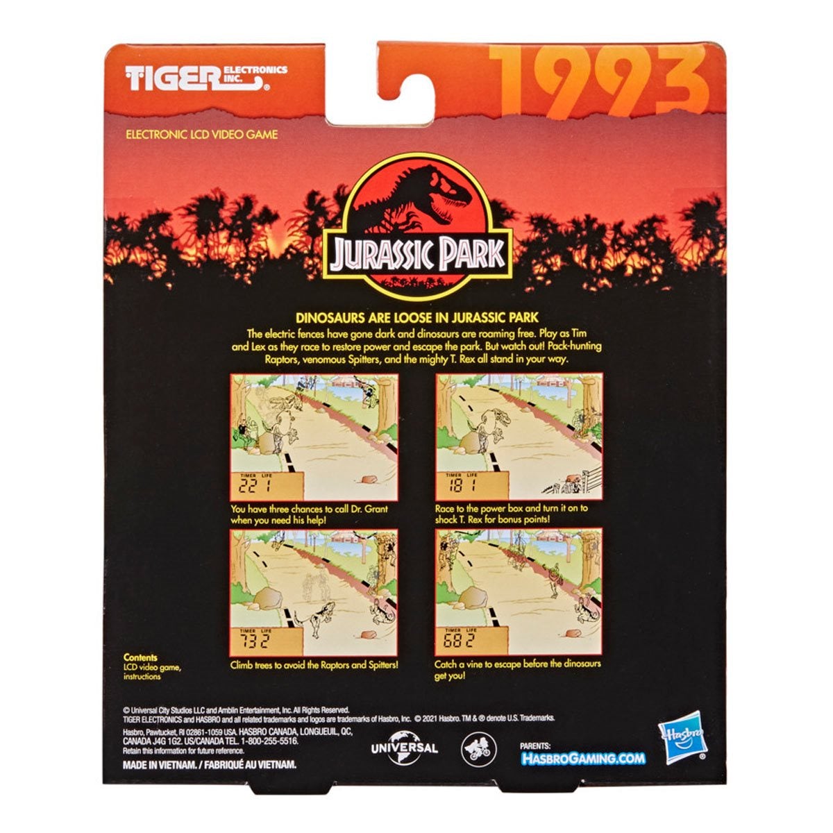 Jurassic Park: Tiger Electronics Handheld Video Game -