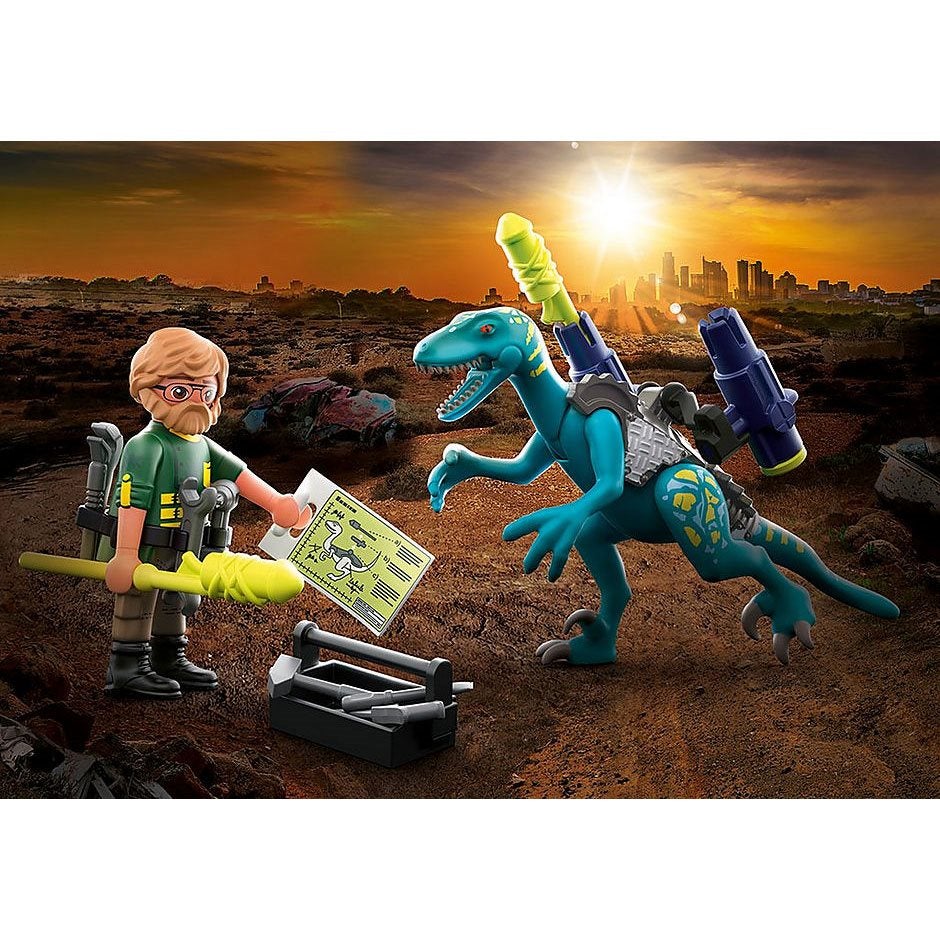 Playmobil: 70629 Dino Rise Deinonychus: Ready for Battle -