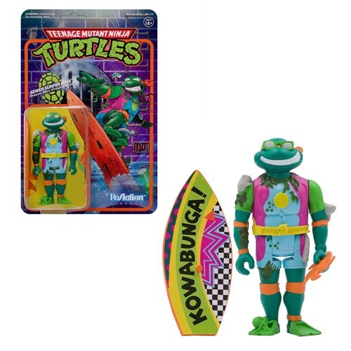 TMNT: Sewer Surfer Michelangelo ReAction Figure - Action &