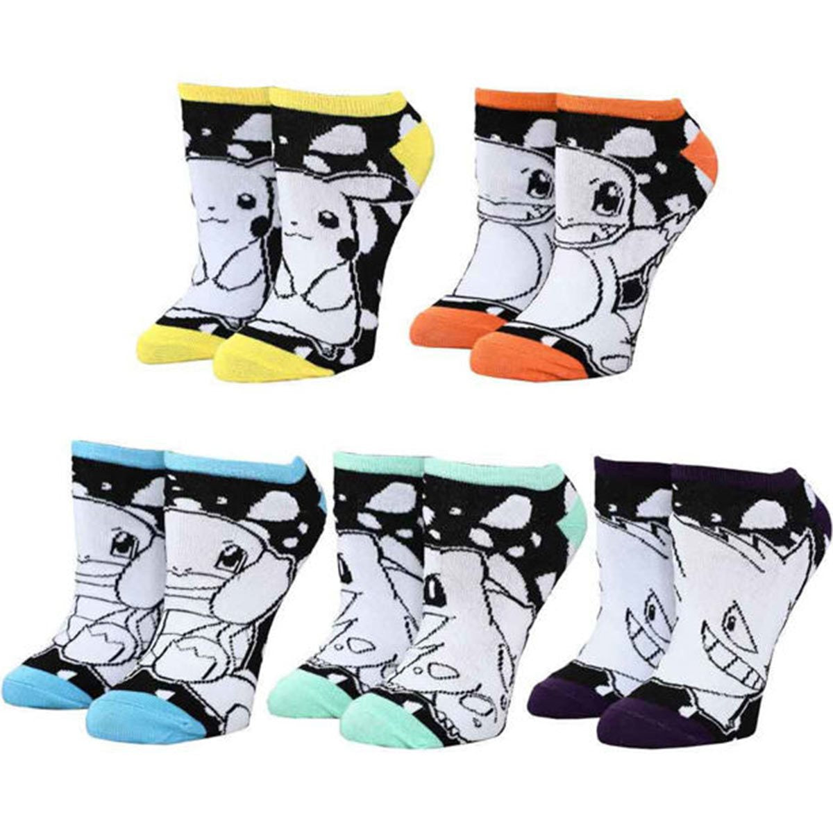 Pokémon - Characters Youth Ankle Sock 5-Pack