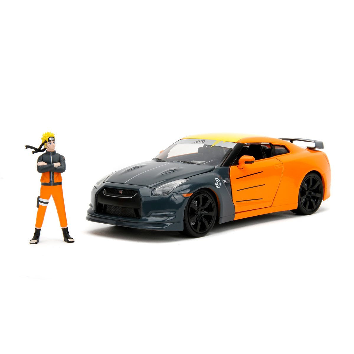 Hollywood Rides Naruto 2009 Nissan GT-R R35 1:24 Scale Die-Cast Metal Vehicle with Figure