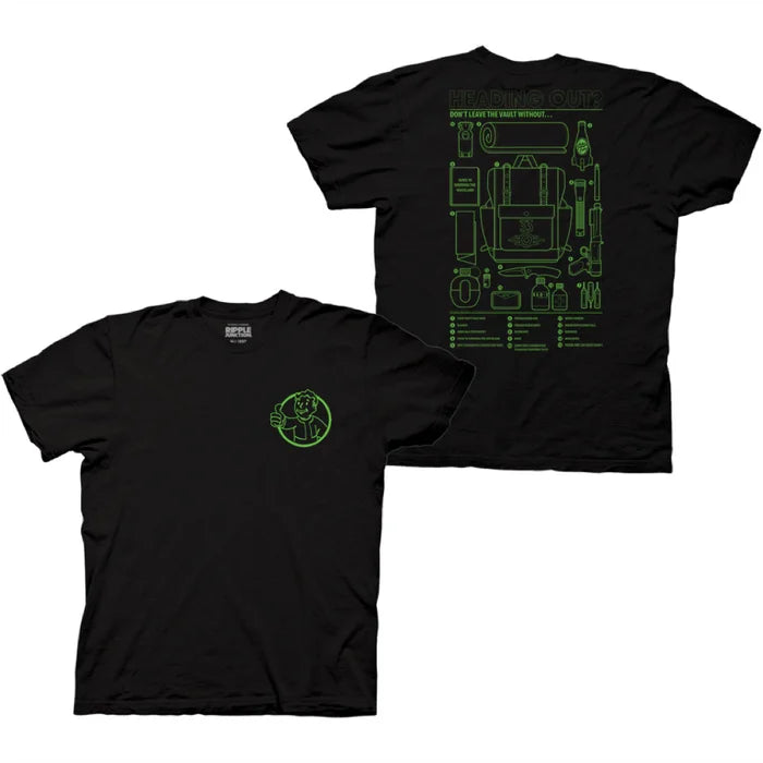 Fallout (Show) Pip Boy Packing Chart T-Shirt