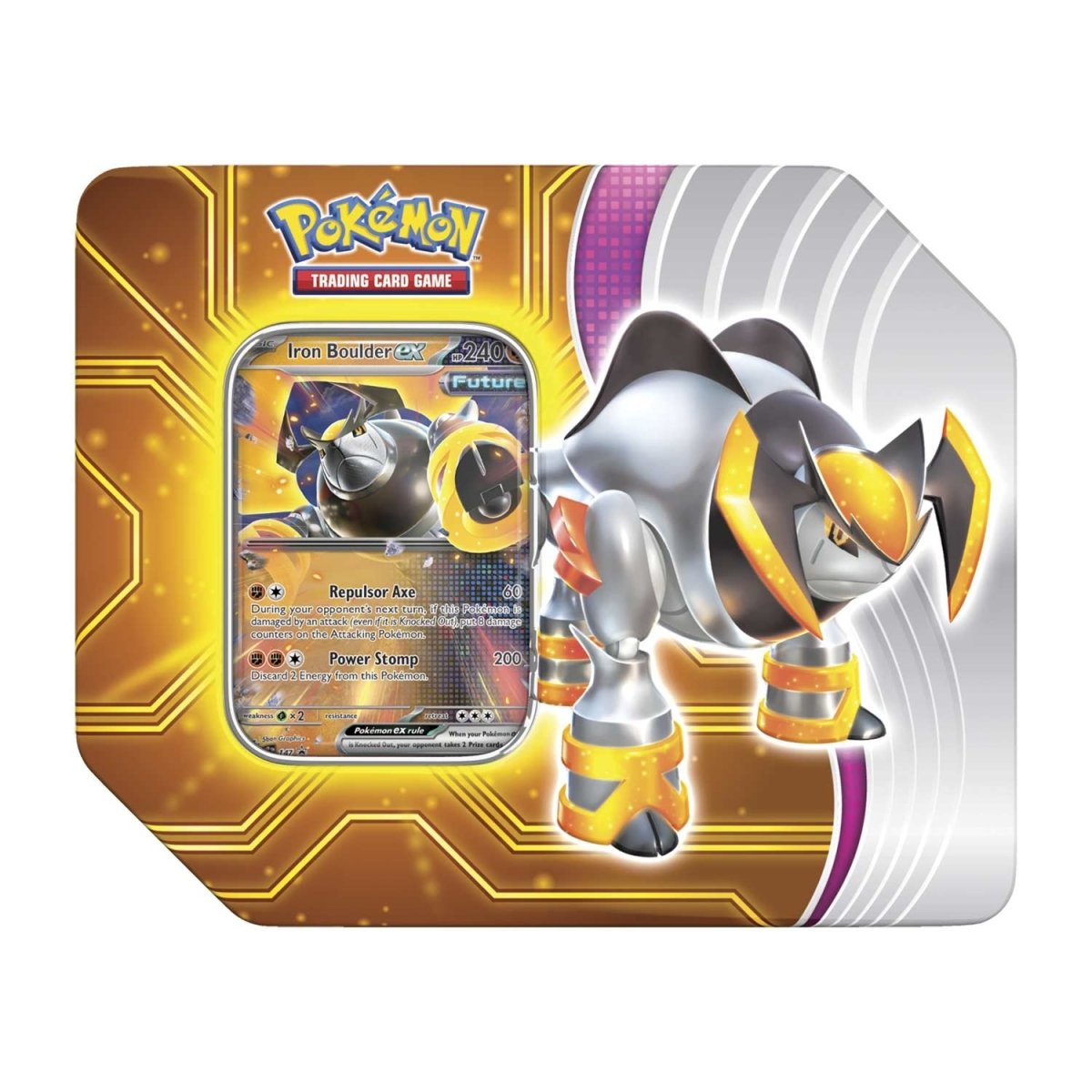 Pokémon TCG:  Paradox Destinies Tin (Iron Boulder ex)