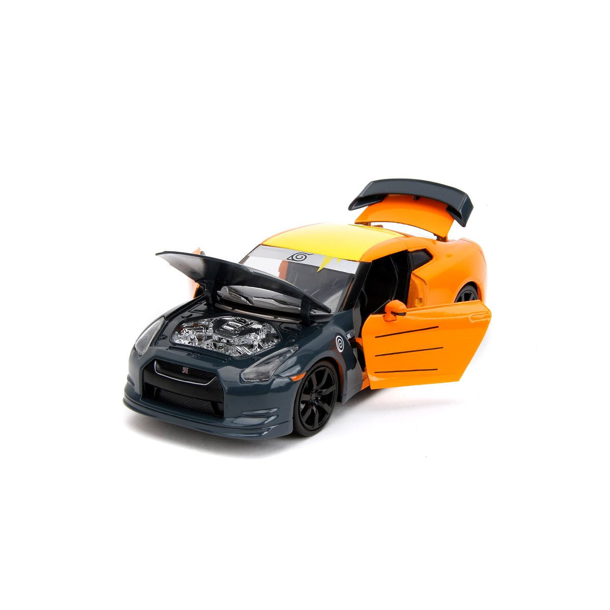 Hollywood Rides Naruto 2009 Nissan GT-R R35 1:24 Scale Die-Cast Metal Vehicle with Figure