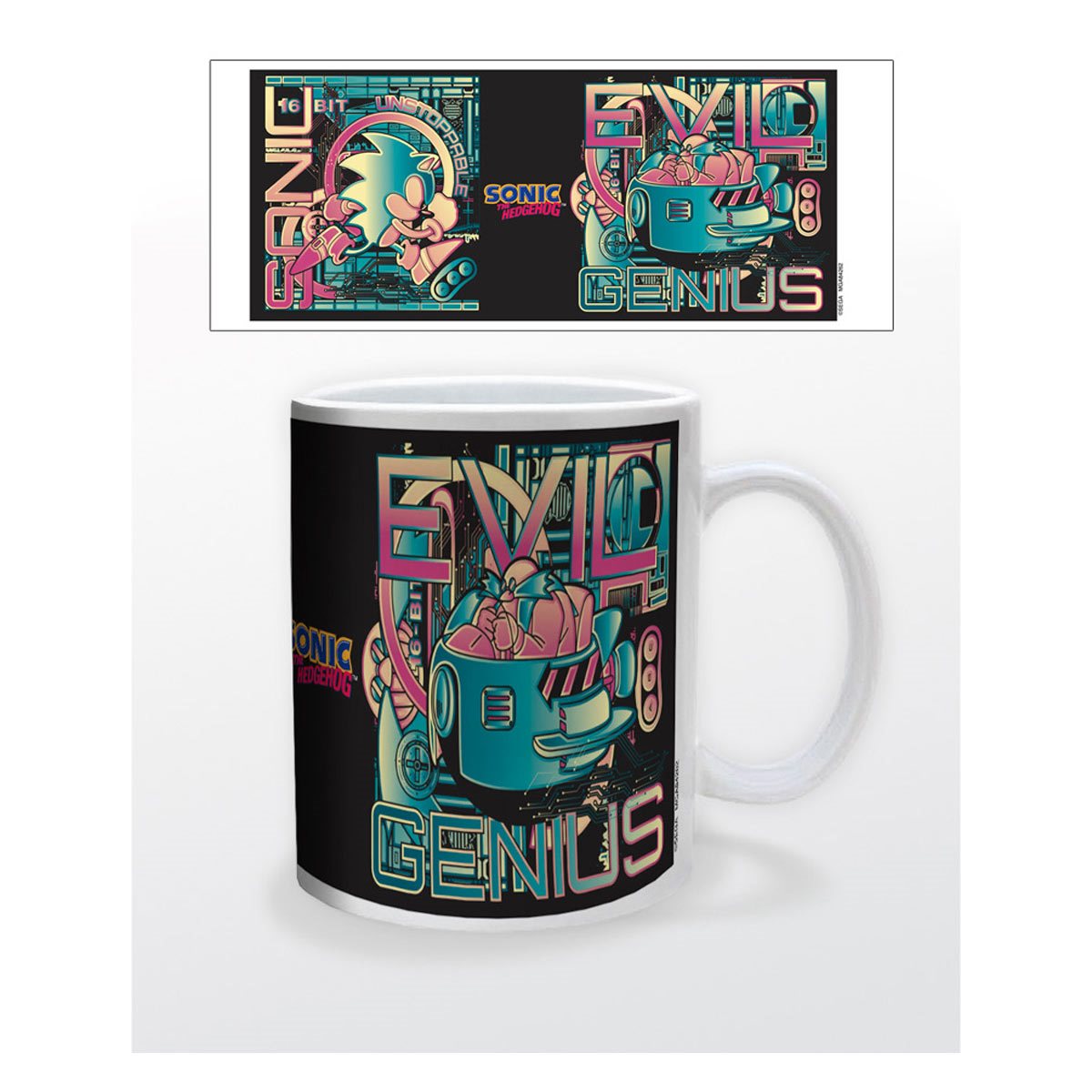 Sonic the Hedgehog 16 Bit Triptych 11 oz. Mug