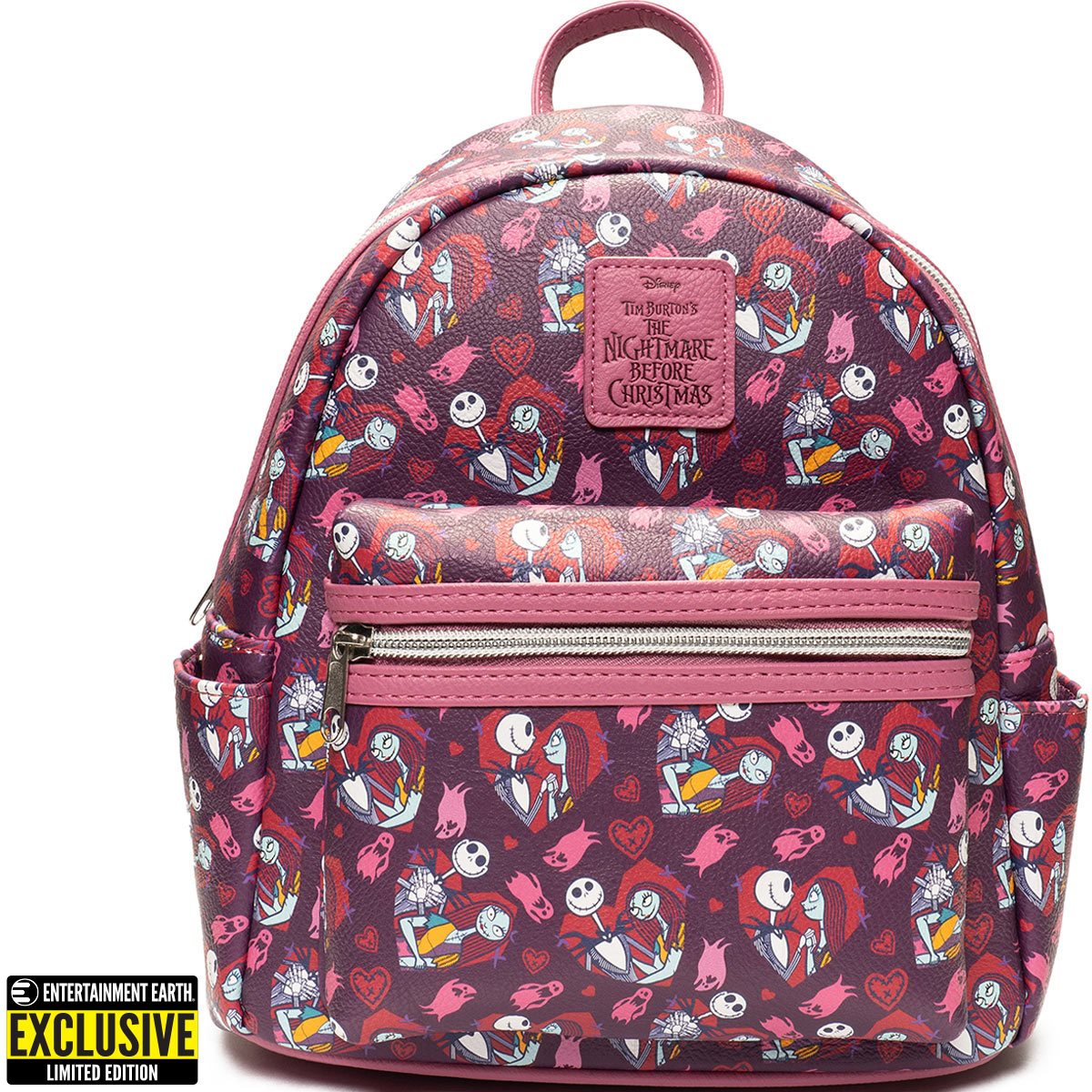 The Nightmare Before Christmas: Jack and Sally Hearts Mini-Backpack - Entertainment Earth Exclusive