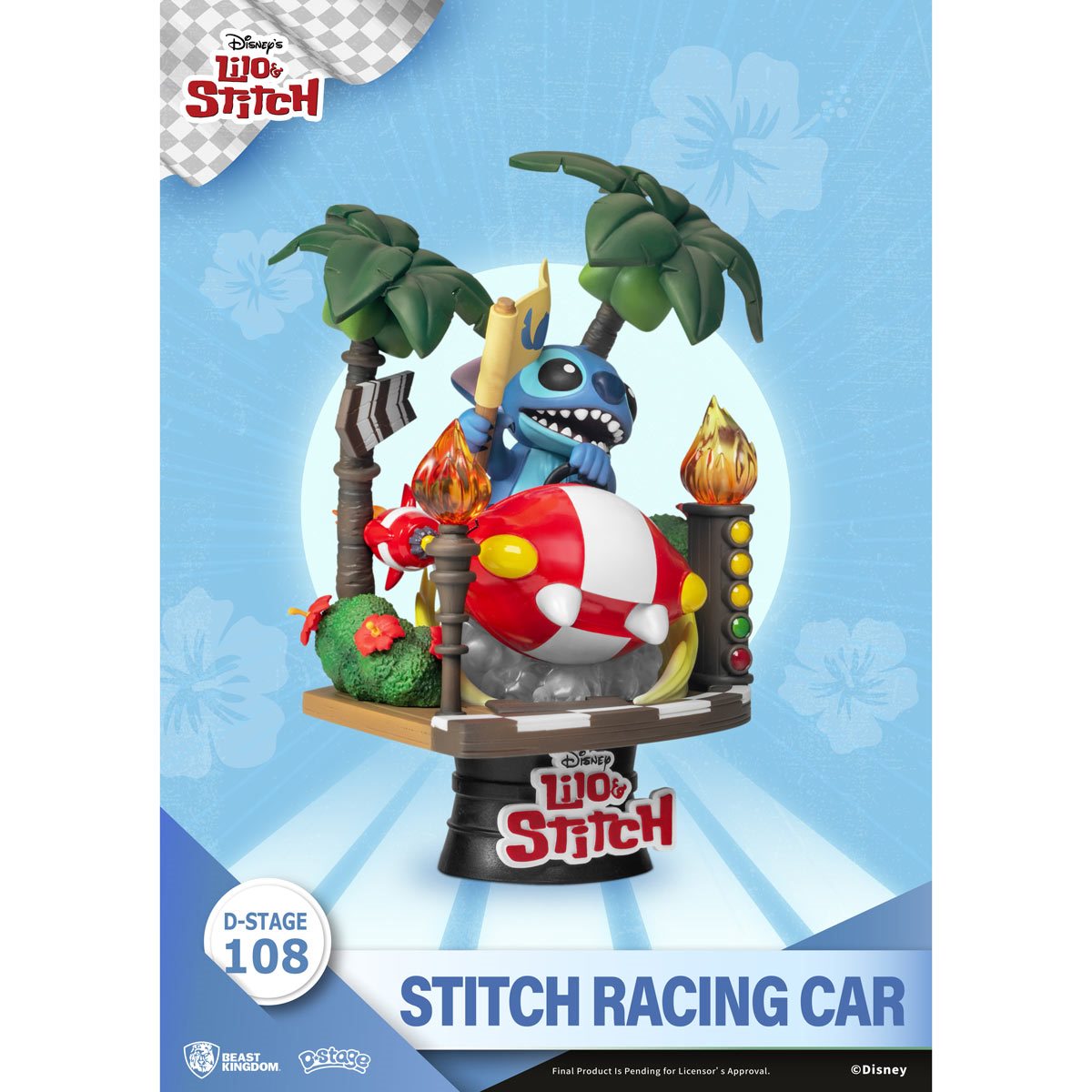 Lilo & Stitch - Stitch Racing Car DS-108 D-Stage 6-Inch Statue