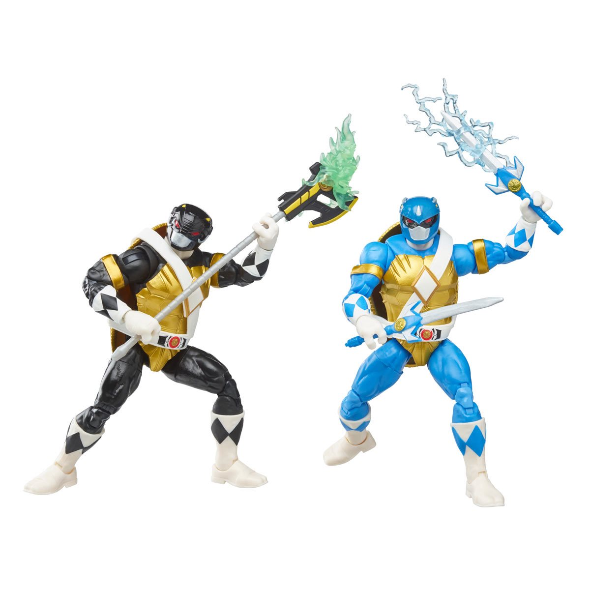 Power Rangers X Teenage Mutant Ninja Turtles: Lightning Collection Donatello Black and Leonardo Blue Action Figures