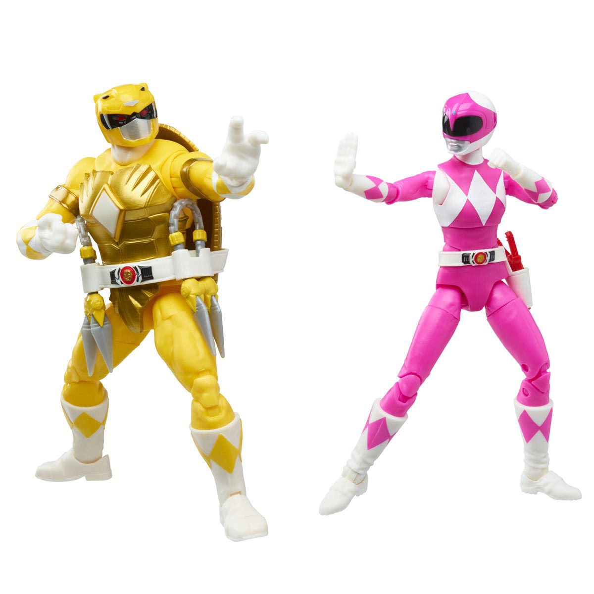 Power Rangers X Teenage Mutant Ninja Turtles: Lightning Collection - Michelangelo Yellow and April Pink Action Figures