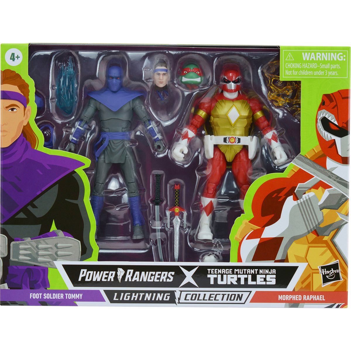 Power Rangers X Teenage Mutant Ninja Turtles: Lightning Collection - Foot Soldier Tommy and Raphael Red Action Figures