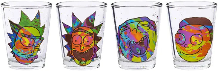 Rick and Morty 4pc Mini Glass Set