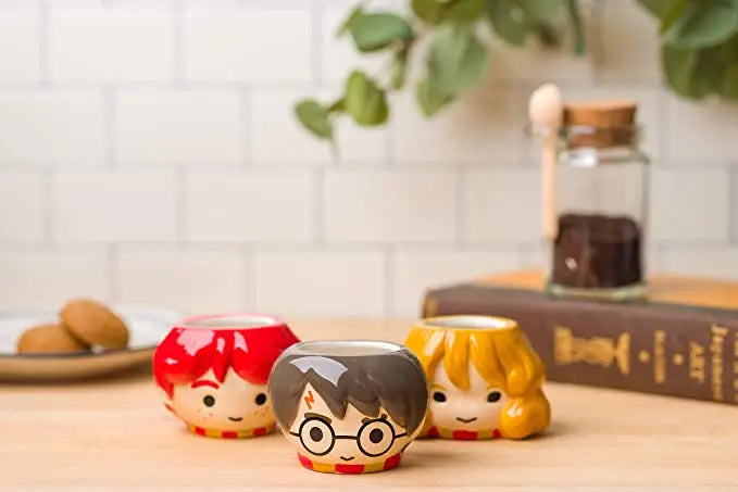 Harry Potter 3pc Ceramic Sculpted Mini Cup Set in Retail Box