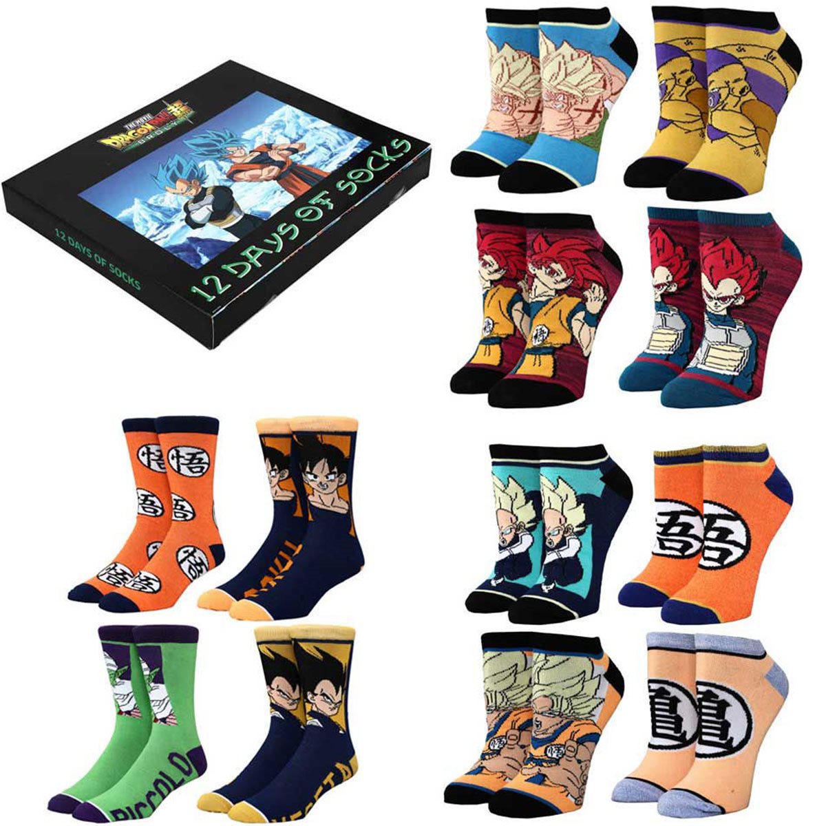 Dragon Ball Z - 12 Days of Socks Box Set