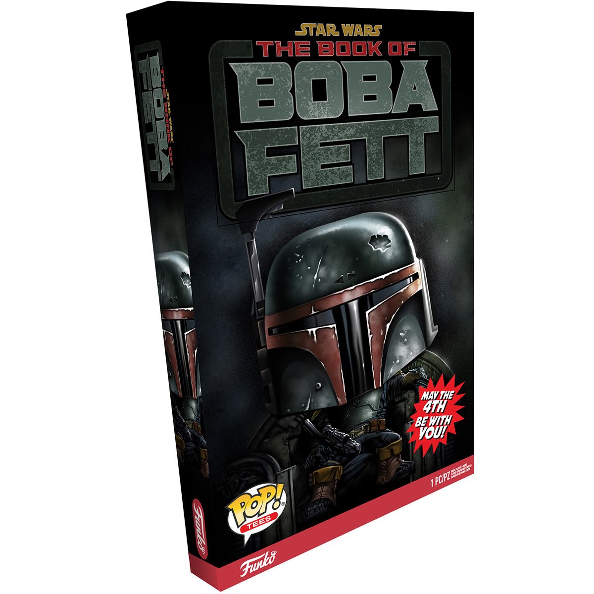 Star Wars May the 4th Boba Fett Adult Boxed Gray Pop! T-Shirt