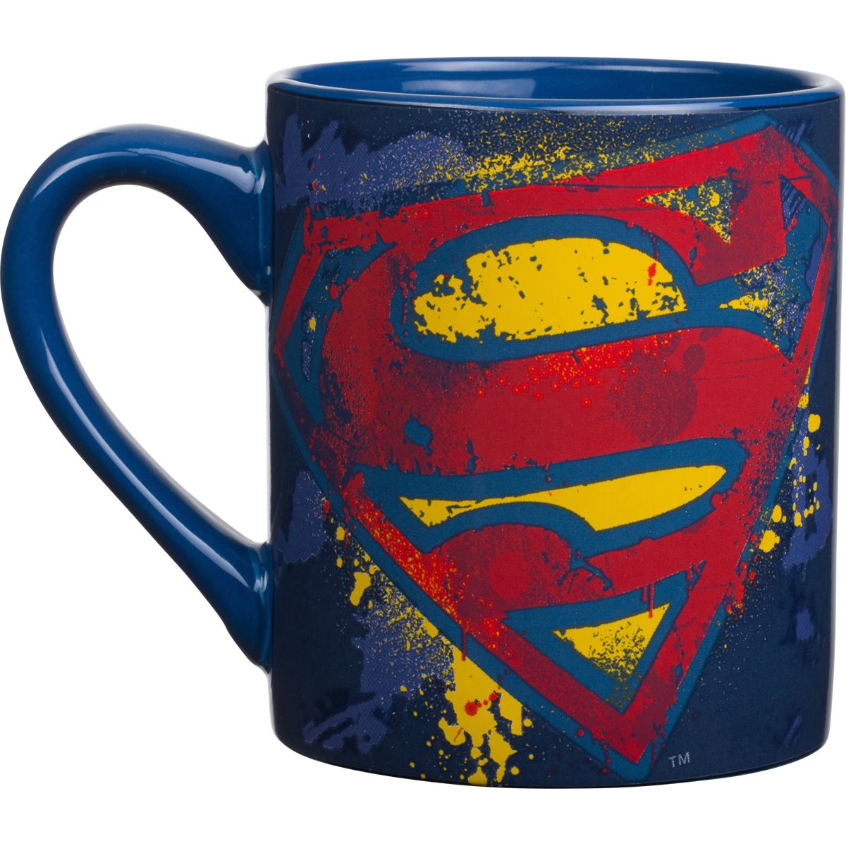 Superman Splatter-Paint 14 oz. Ceramic Mug