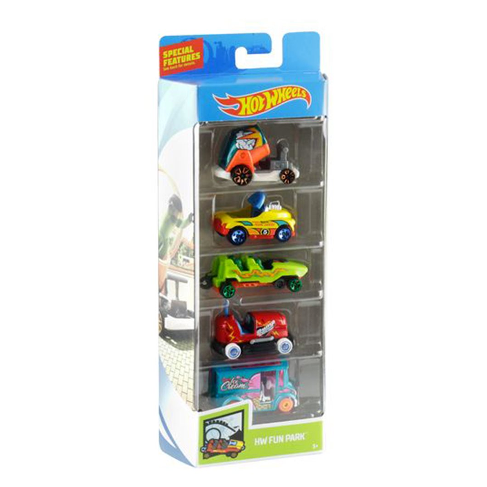 Hot Wheels: HW Fun Park - 5 Car Pack - Diecast & Toy 