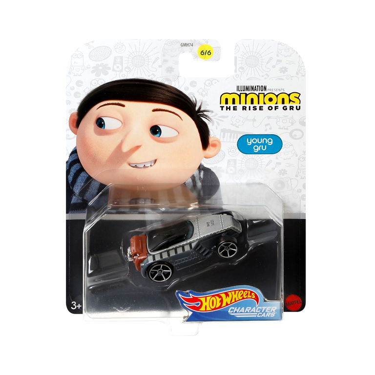 Hot Wheels: Minions Character Car - Young Gru - Diecast & 