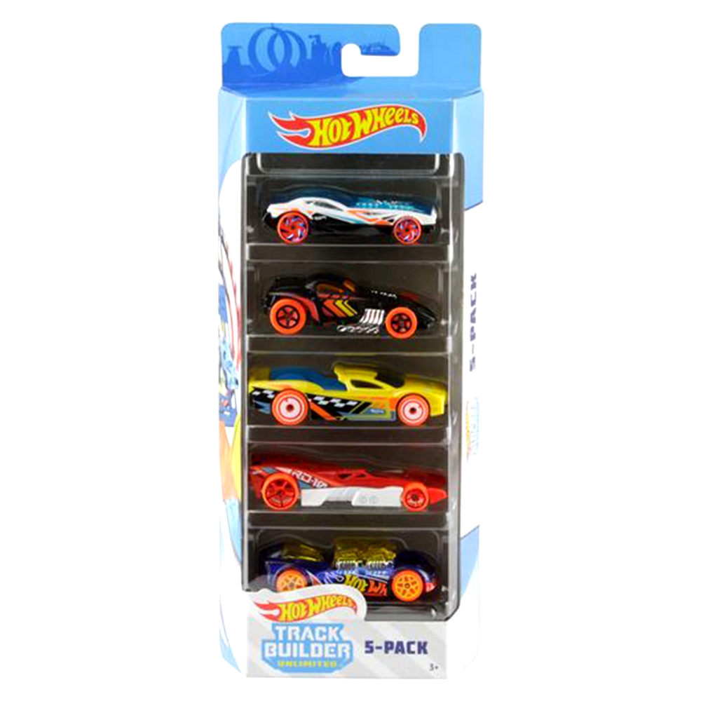 Hot Wheels: Track Builder - 5 Car Pack - Diecast & Toy 