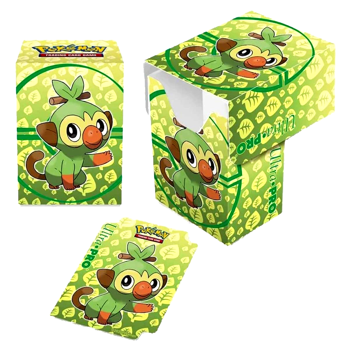 Ultra Pro: Pokémon Full View Deck Box- Grookey - Trading 